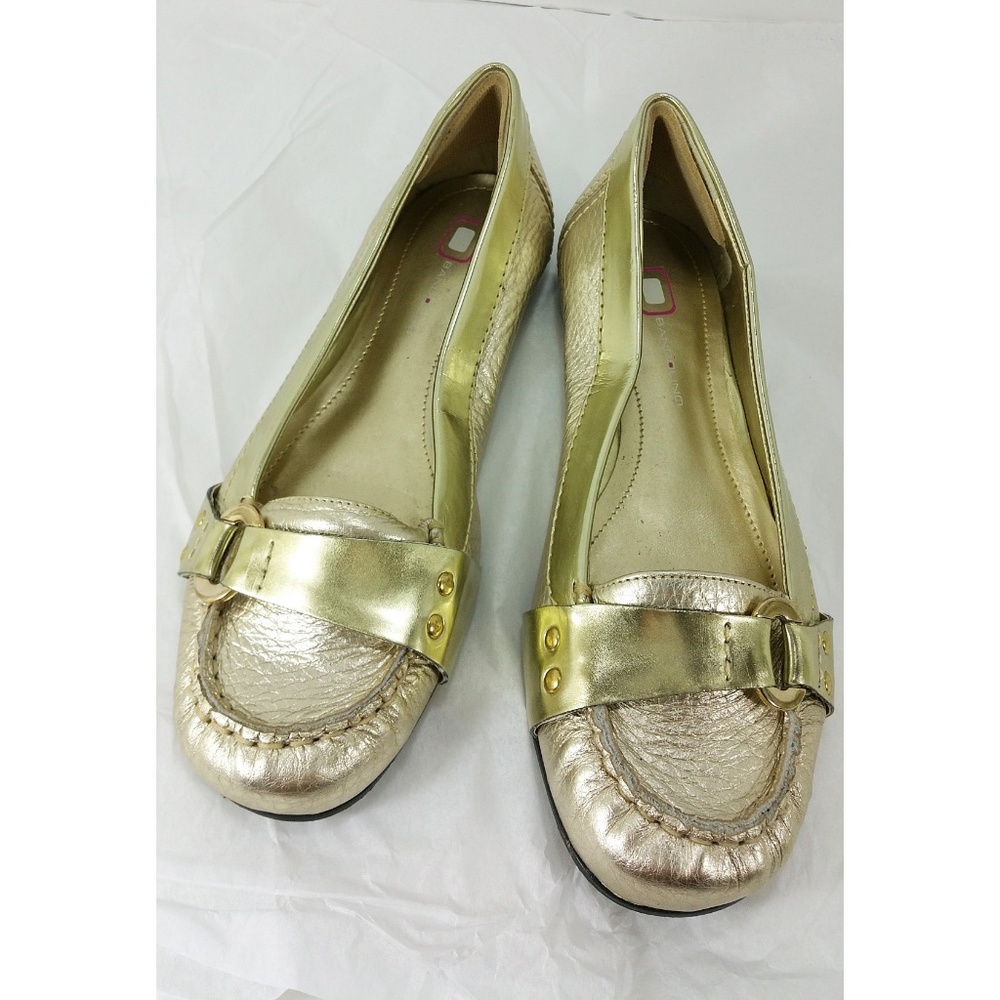 BANDOLINO Gold Loafers